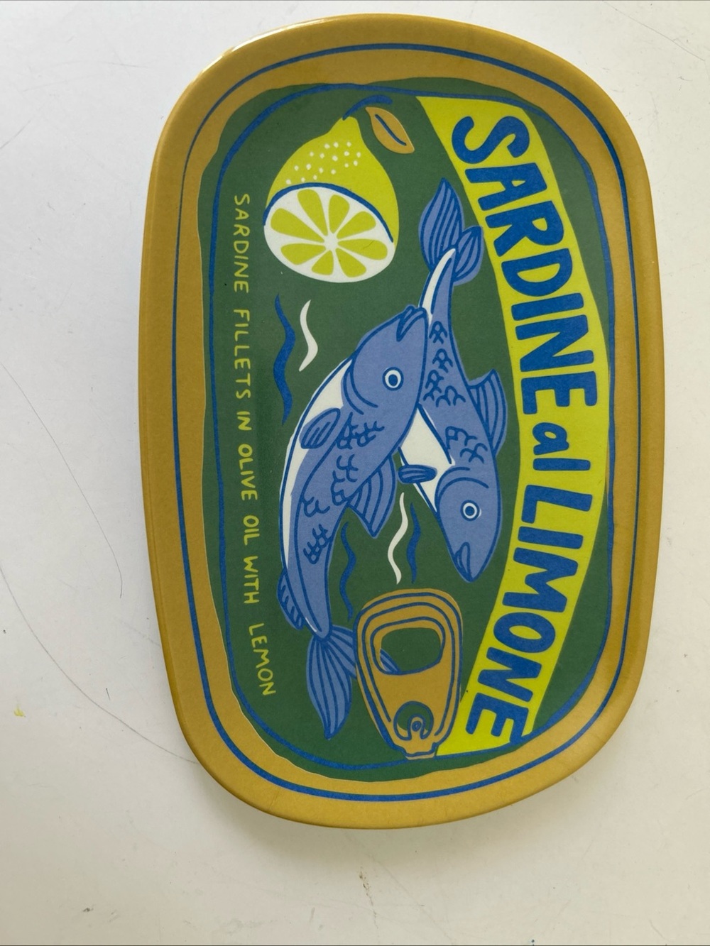 Set of 4 Vintage-Style Sardine & Fish Appetizer Trays Coastal Life Melamine NEW - Picture 9 of 15